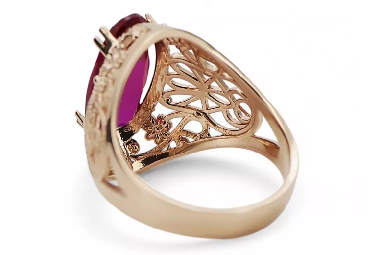 Ring Vintage Ruby Original Vintage 14K Rose Gold vrc074r